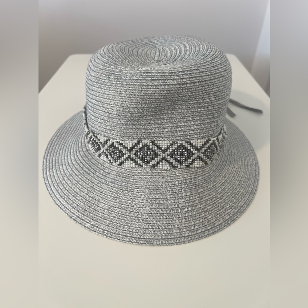 Physician Endorsed Grey Beaded Sun Hat